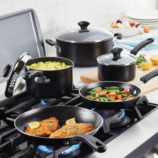 Farberware Smart Control Nonstick Jumbo Cooker/Saute Pan with Lid and  Helper Handle, 6 Quart, Black