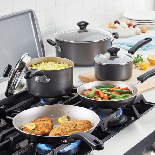 Farberware Smart Control Nonstick Jumbo Cooker/Saute Pan with Lid and  Helper Handle, 6 Quart, Black