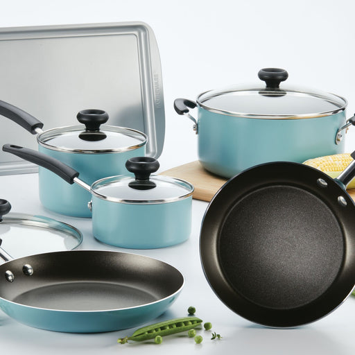 13-Piece Recycled Aluminum Ceramic Nonstick Cookware Set — Farberware  Cookware