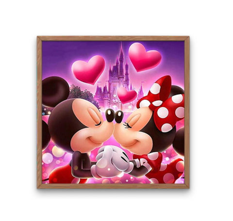 Broderie diamant Château Disney - 50x65 cm - complète - diamants