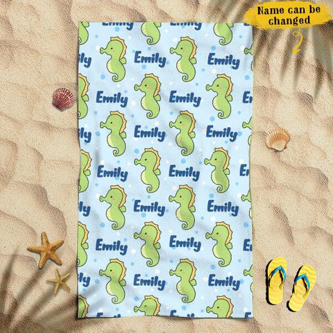 Dinosaur Personalized Beach Towel for Kids with Name Custom Beach