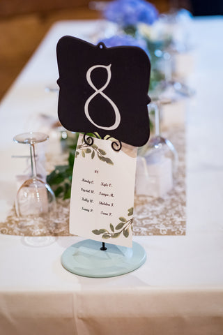 Table number from Scottish Wedding