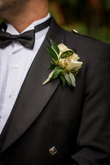 Groom's boutonniere Intimate Scottish weddings 