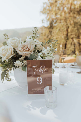 Simple and elegant wedding table decor Australia