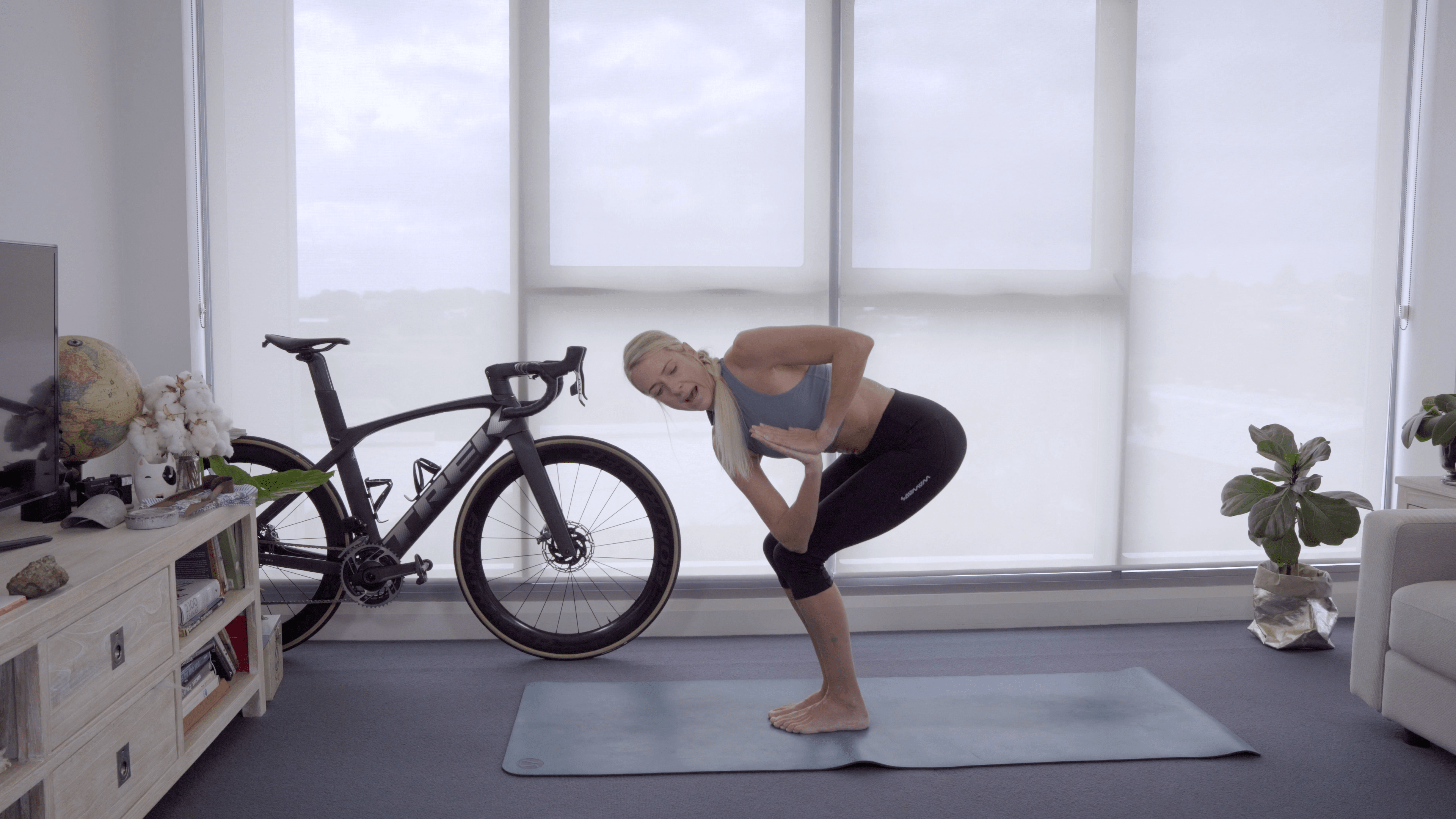 Chair Pose Yoga Cycling