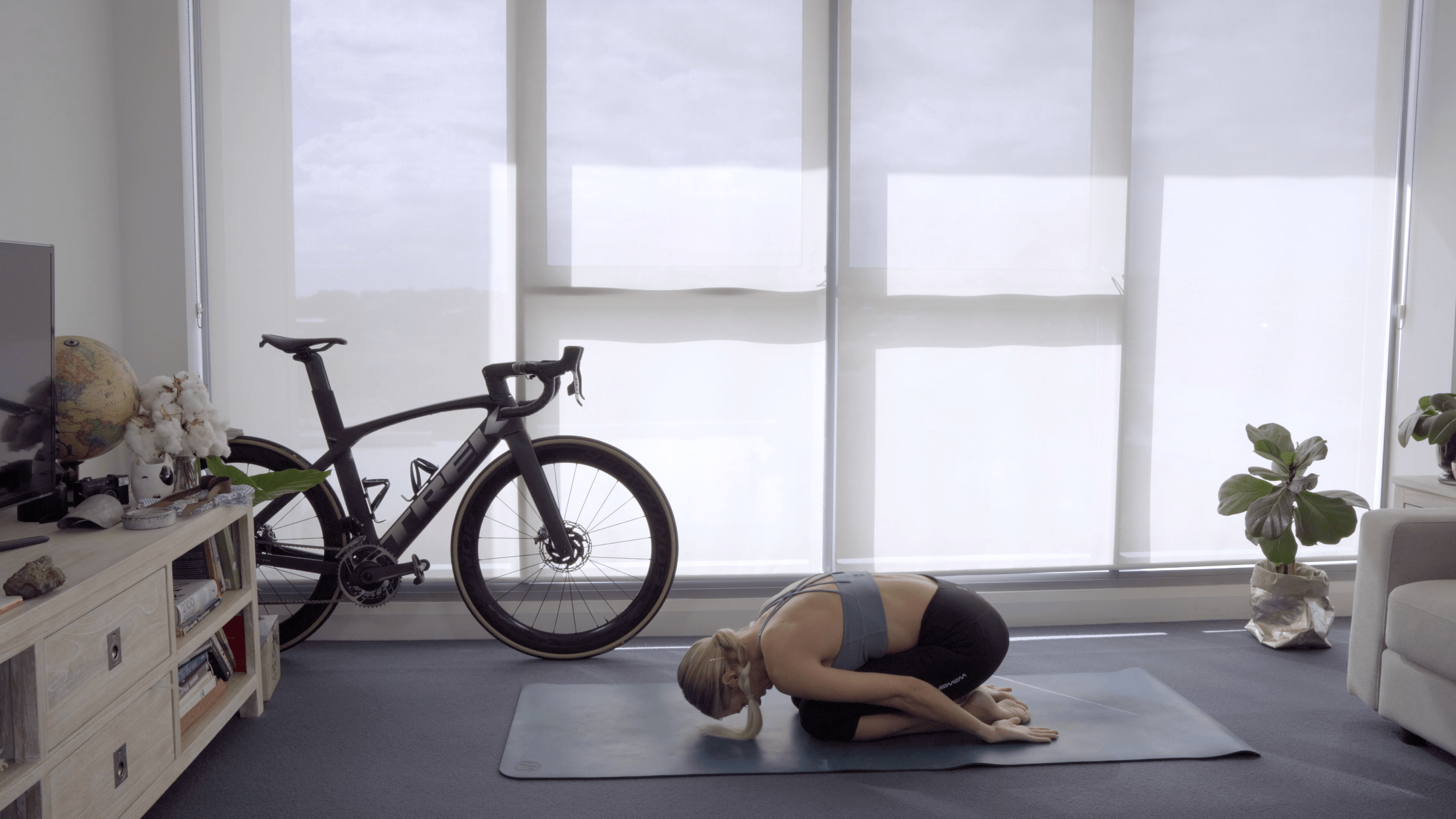 Childs Pose Yoga Cycling 