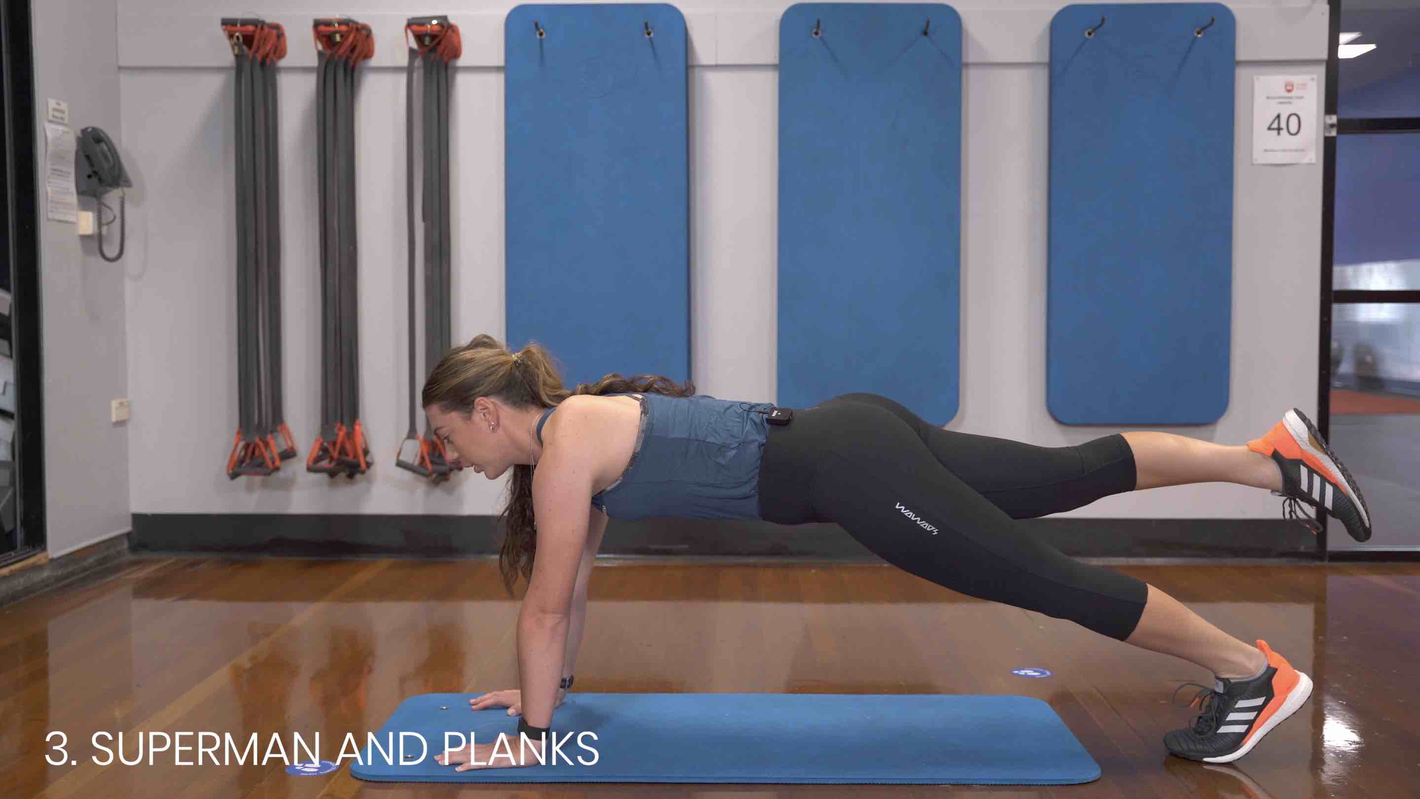 superman planks exercise