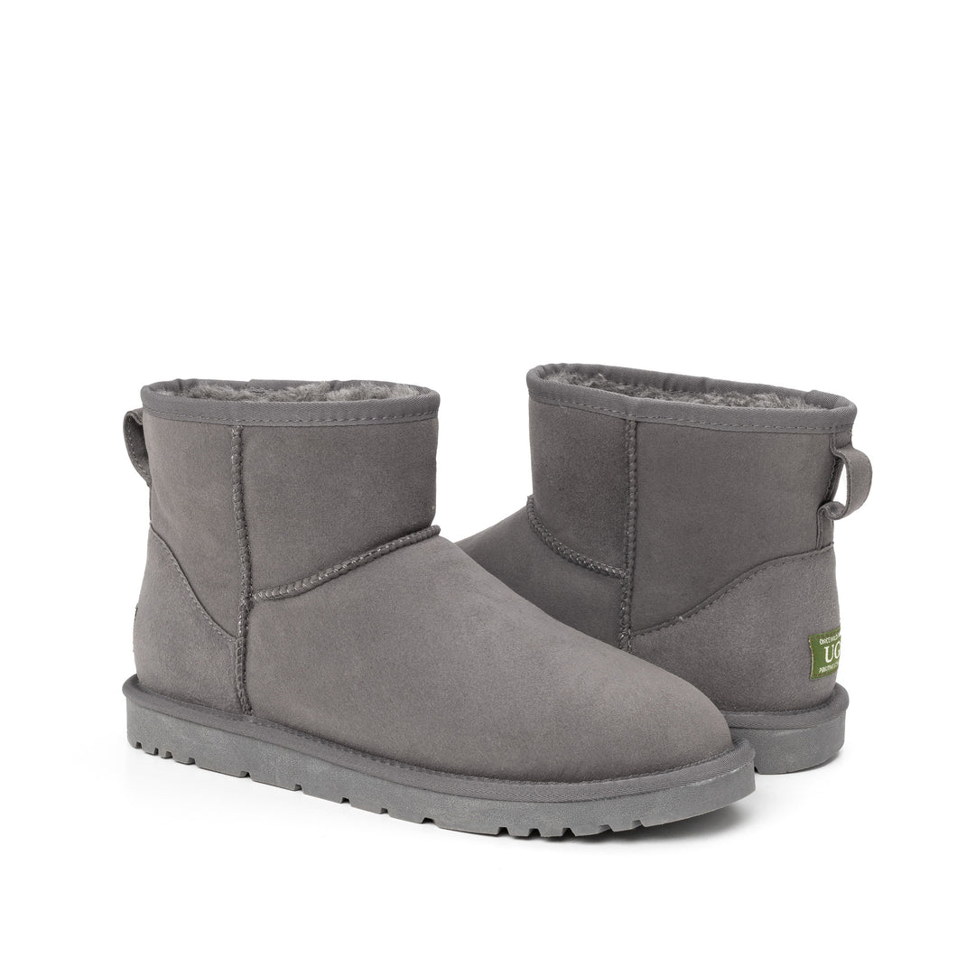 black leather classic ugg boots