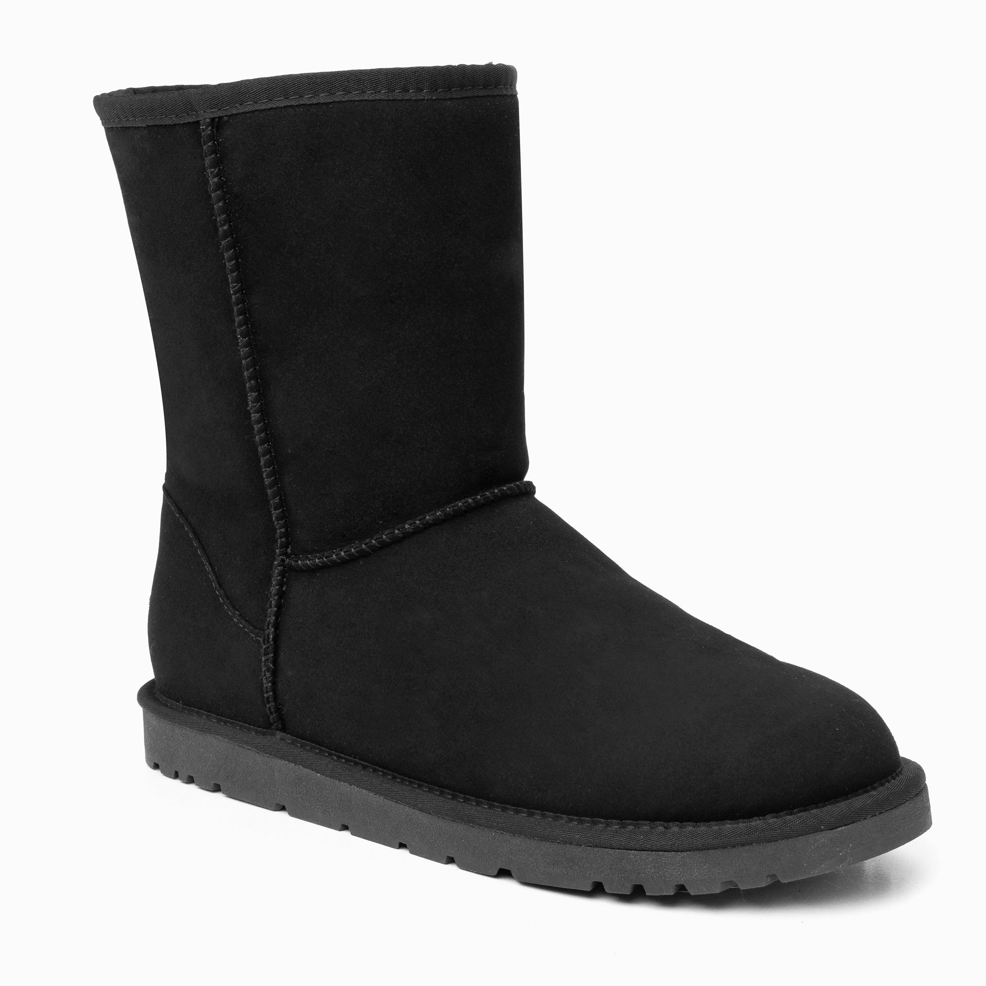 black leather classic ugg boots