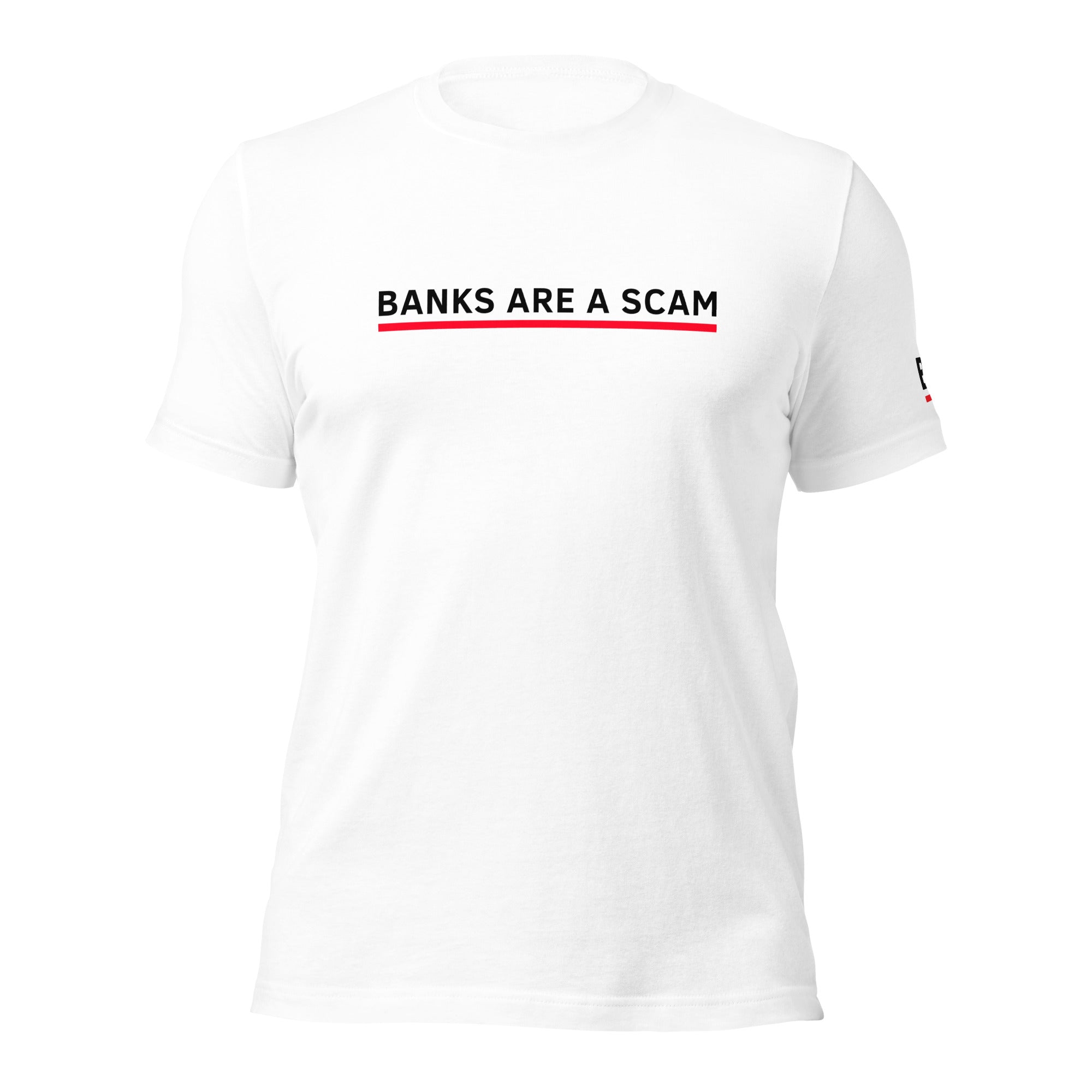 "BANKS ARE A SCAM" (WHITE) - BanklessHQ product image