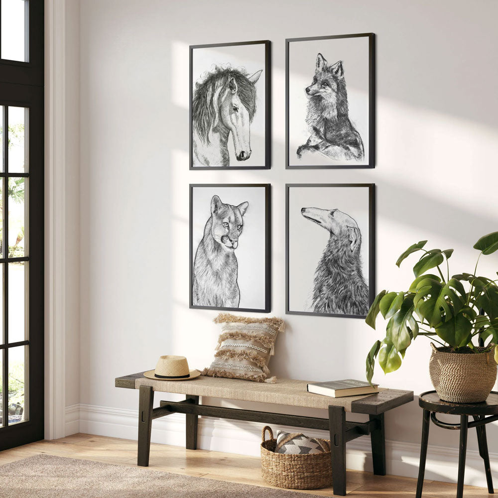 set of 4 wall art grid