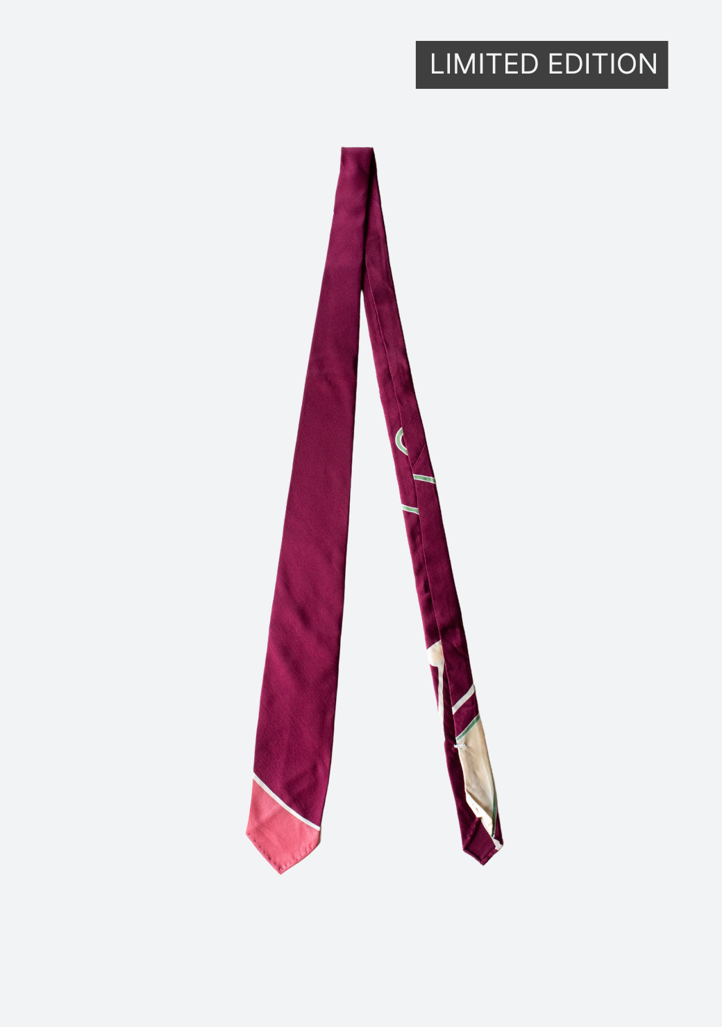 Louis Vuitton Silk Stripe Burgundy Tie