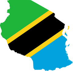 Tanzania with flag