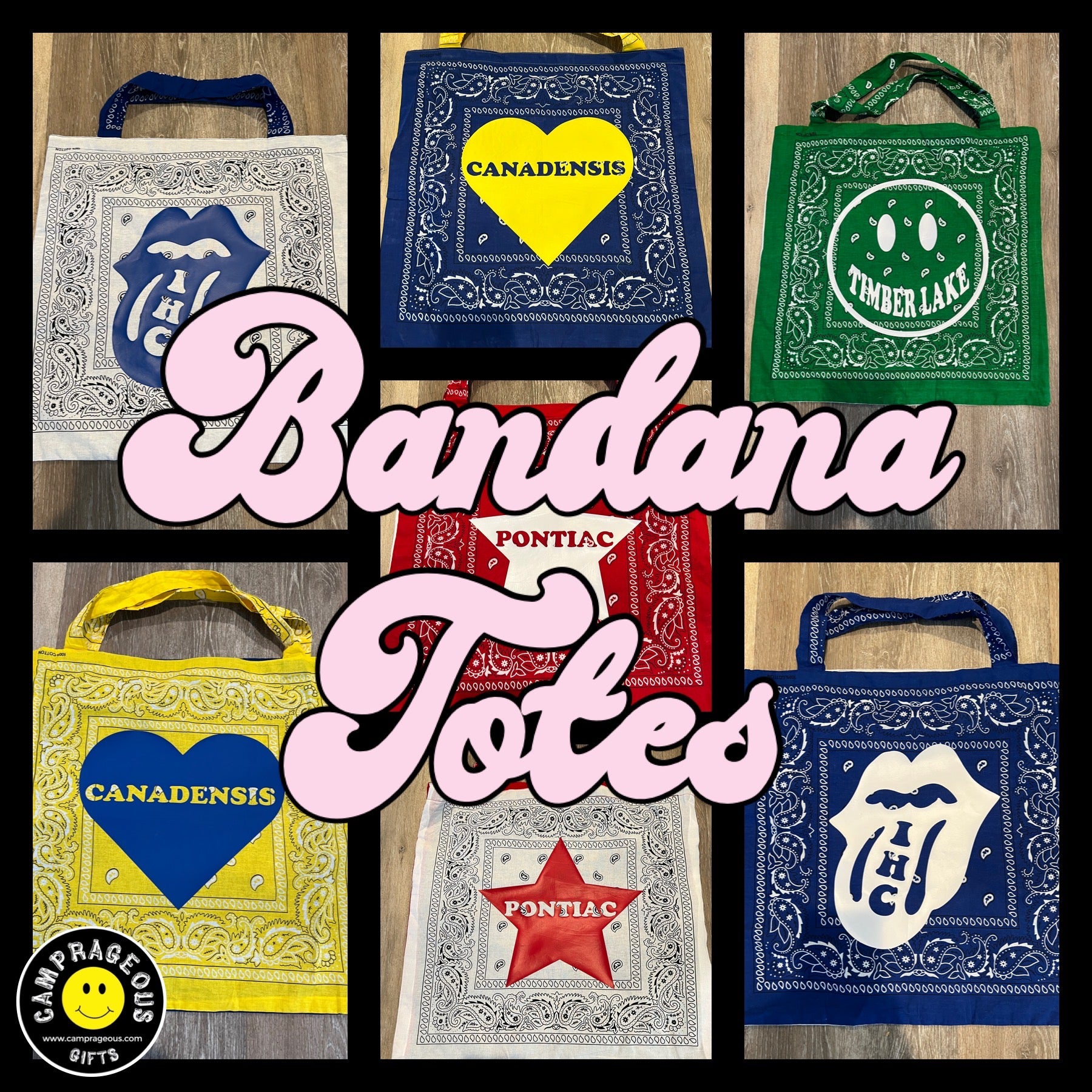 Productie Melodramatisch Afspraak Bandana Tote Bag – Camprageous Gifts