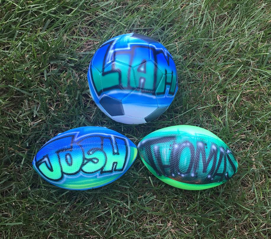 Airbrushed Soccer Ball Mini Camprageous Gifts