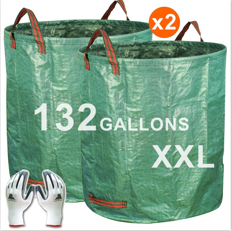 3 Pack Reuseable Garden Waste Bags Large Leaf Bag Holder Waterproof Debris  Bag