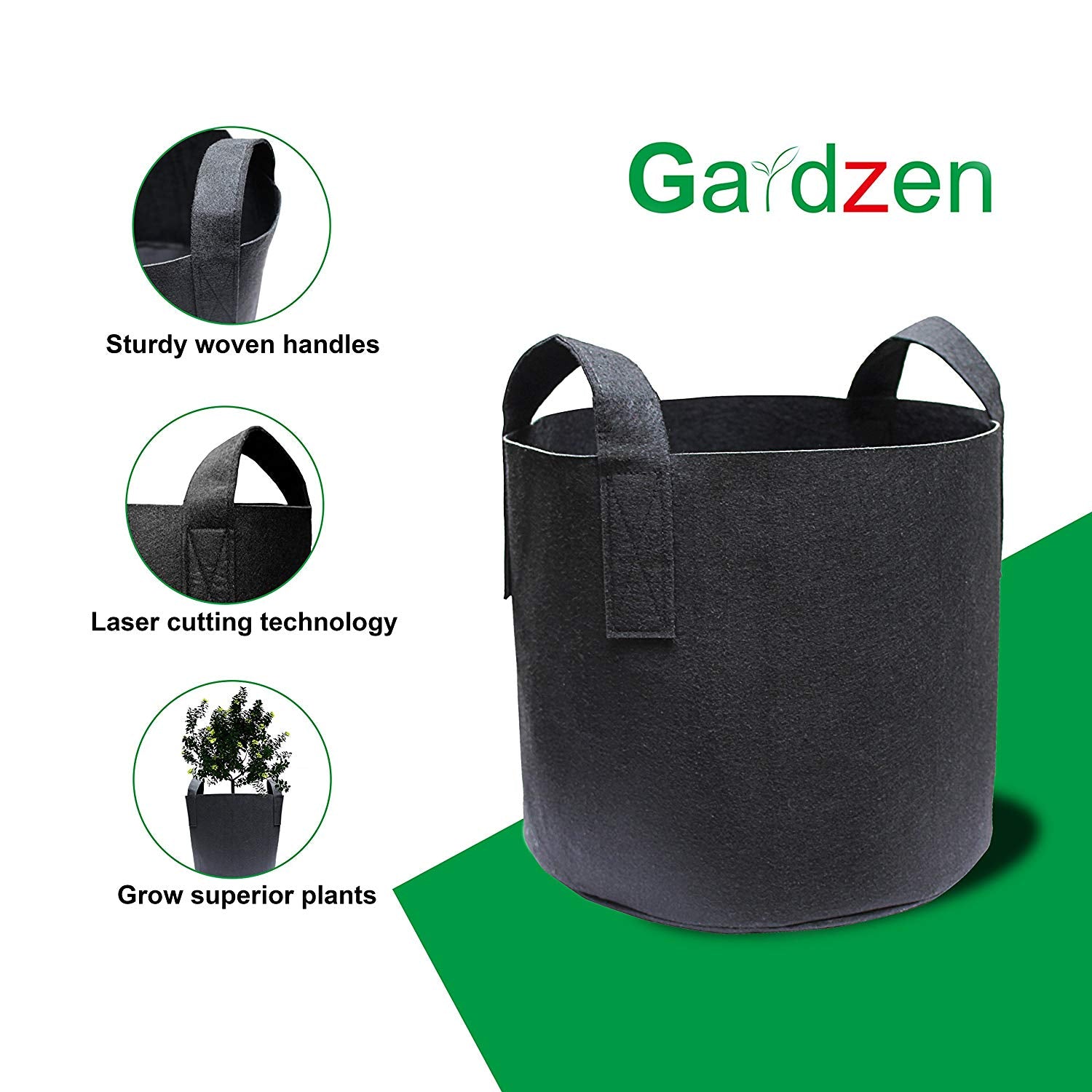 Gardzen 6 Pack BPA-Free 10 Gallon Vegetable Grow Bags with Access Flap and  Handles, Suitable for Planting Potato, Taro, Beets, Carrots, Onions, Peanut