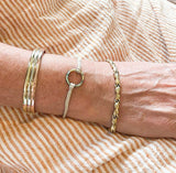 upcycled paua hemp bracelet