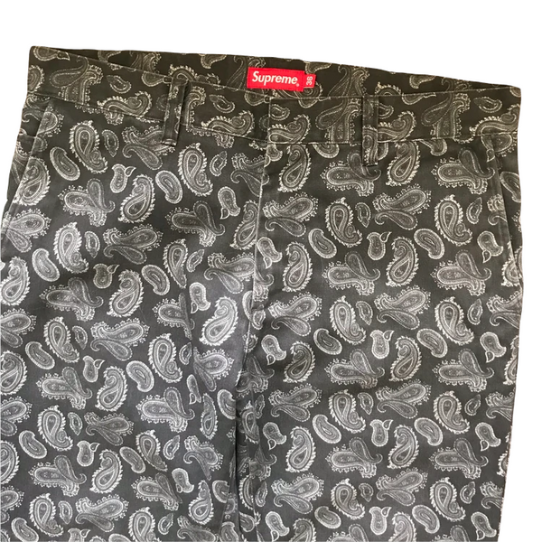 supreme paisley work pants