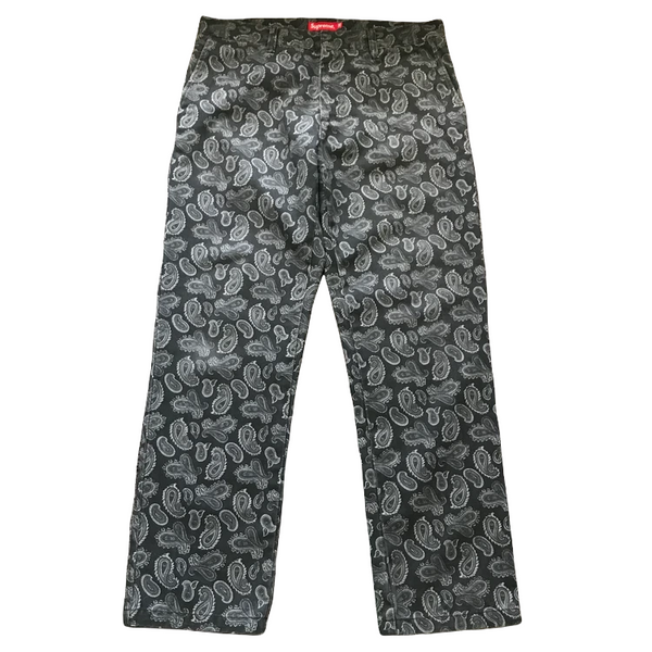 supreme paisley work pants