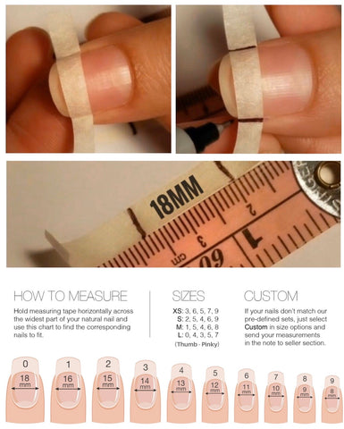 How To Measure Nail Size For Press Ons / Nails By Size Nails By Number ...