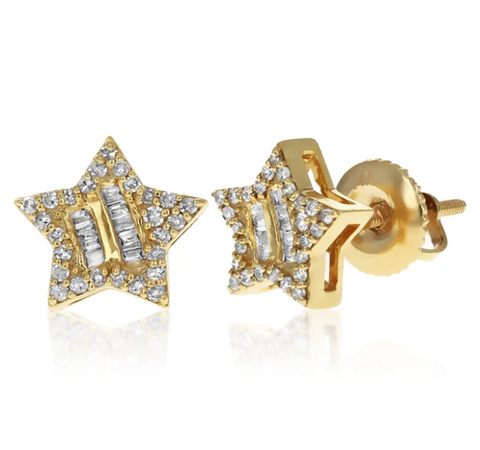 diamond star earrings