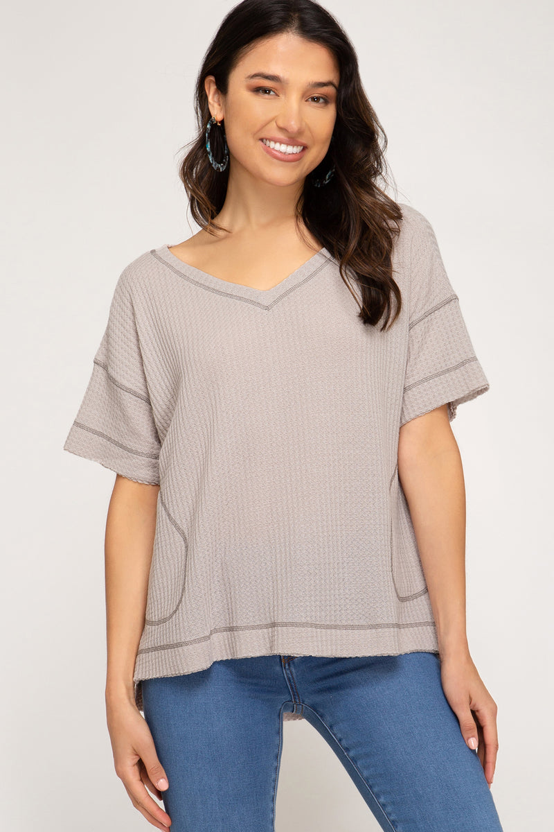 thermal knit top