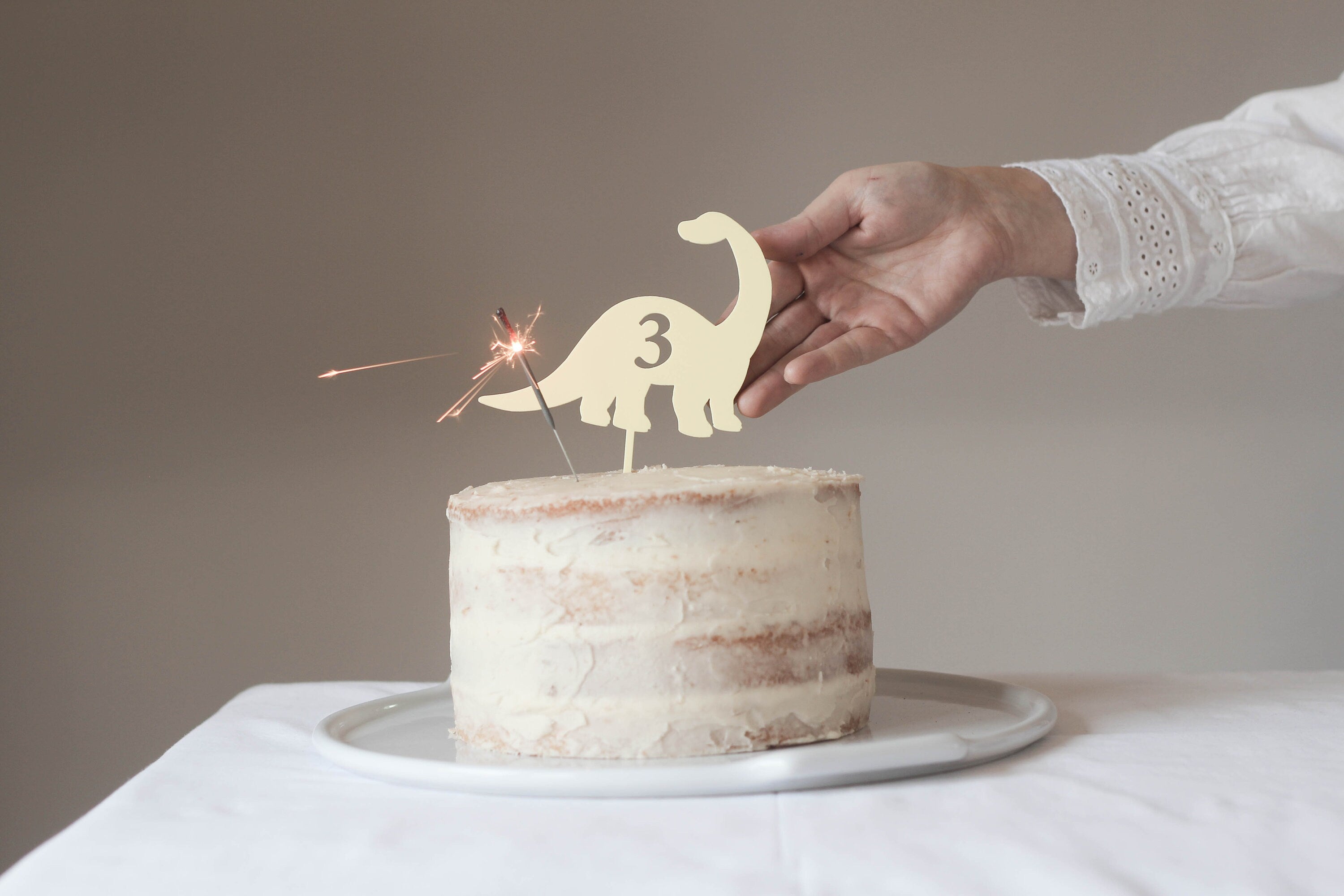 Dinosaur Birthday Cake Topper Brachiosaurus Cake Topper Fira Studio