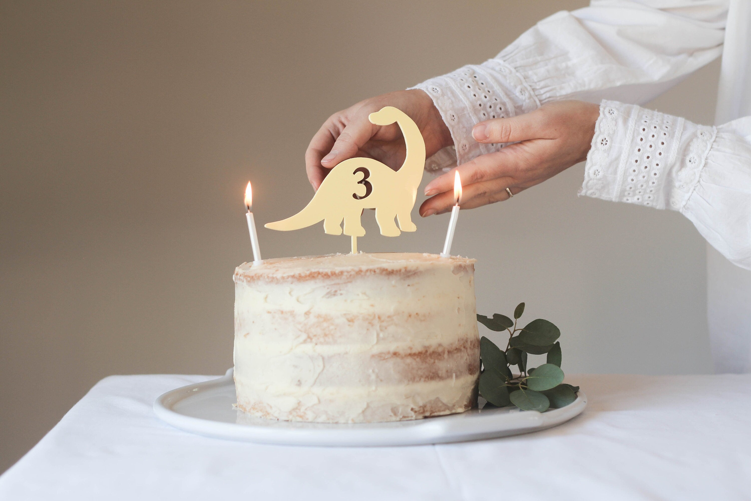 Dinosaur Birthday Cake Topper Brachiosaurus Cake Topper Fira Studio