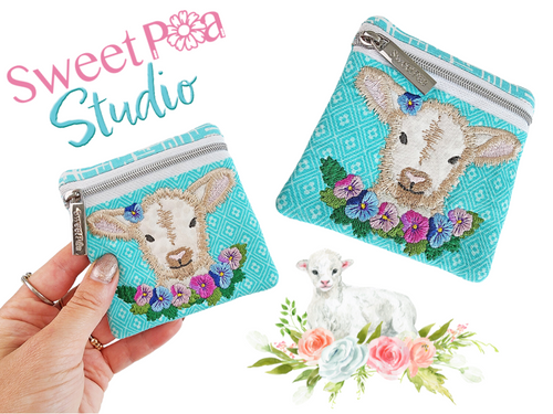 free lamb zipper purse