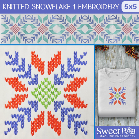 knitted look snowflake 1