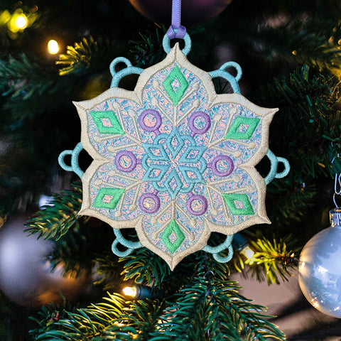 Free mylar ornament machine embroidery design free in the hoop design