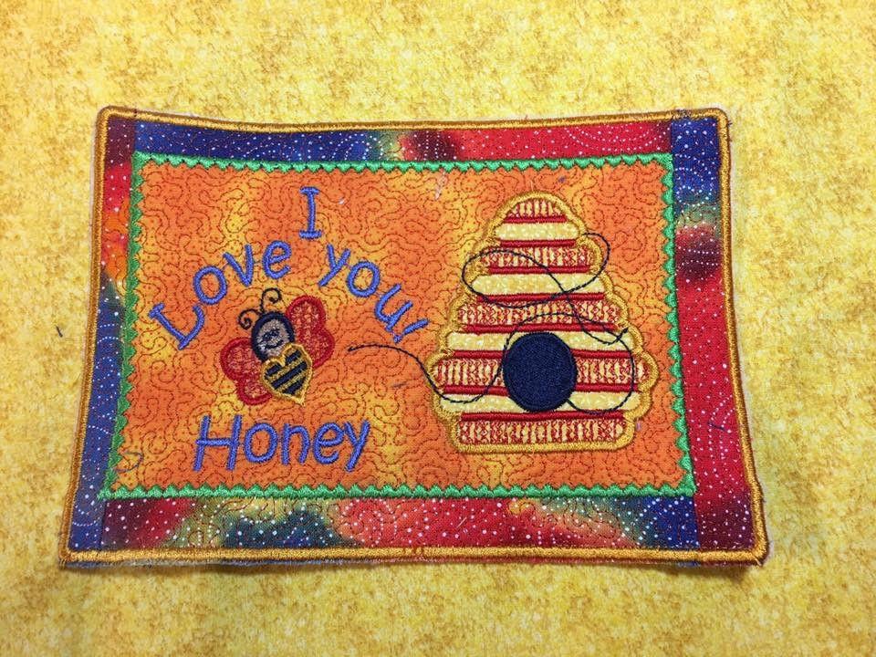 I Love You, Honey Mug Rug 5x7 6x10 7x12 - Sweet Pea Australia