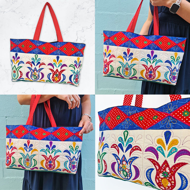 In The Hoop Embroidery Design - Pysansky Tote Bag – Sweet Pea Australia
