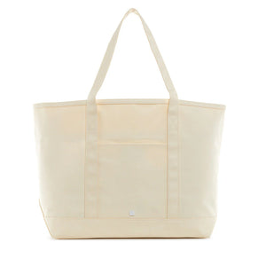 Coated Canvas Tote | Natural - Letters and Loops