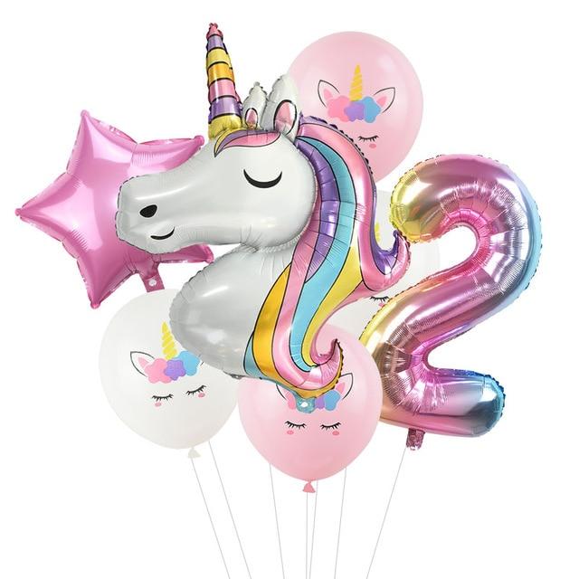 Ballon Licorne Anniversaire 2 Ans Licorne Kawaii