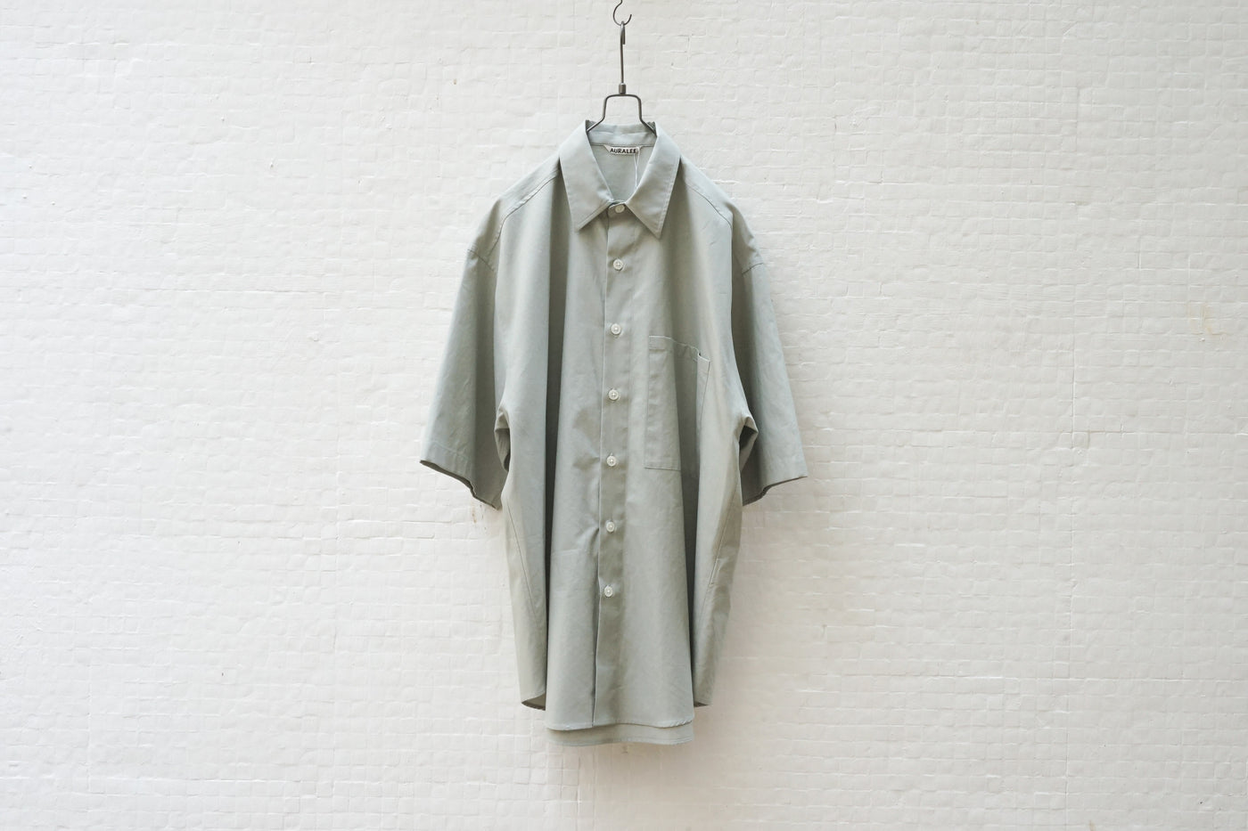 auralee washed finx twill big shirts