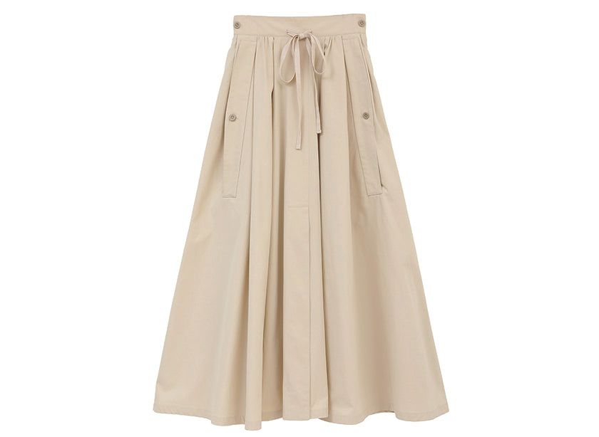 Clane 2Way Military Volume Skirt Ivory