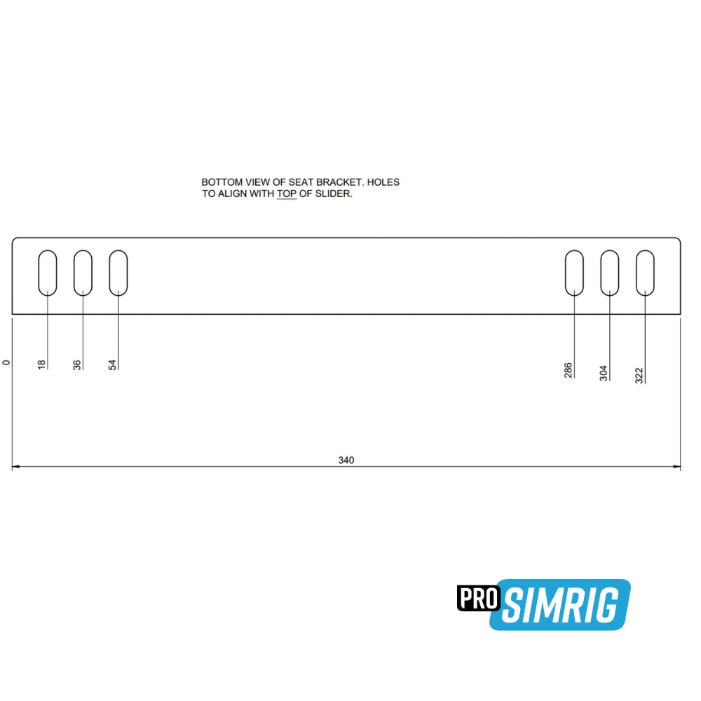 PRO SIMRIG Seat Brackets Sizing and Dimensions