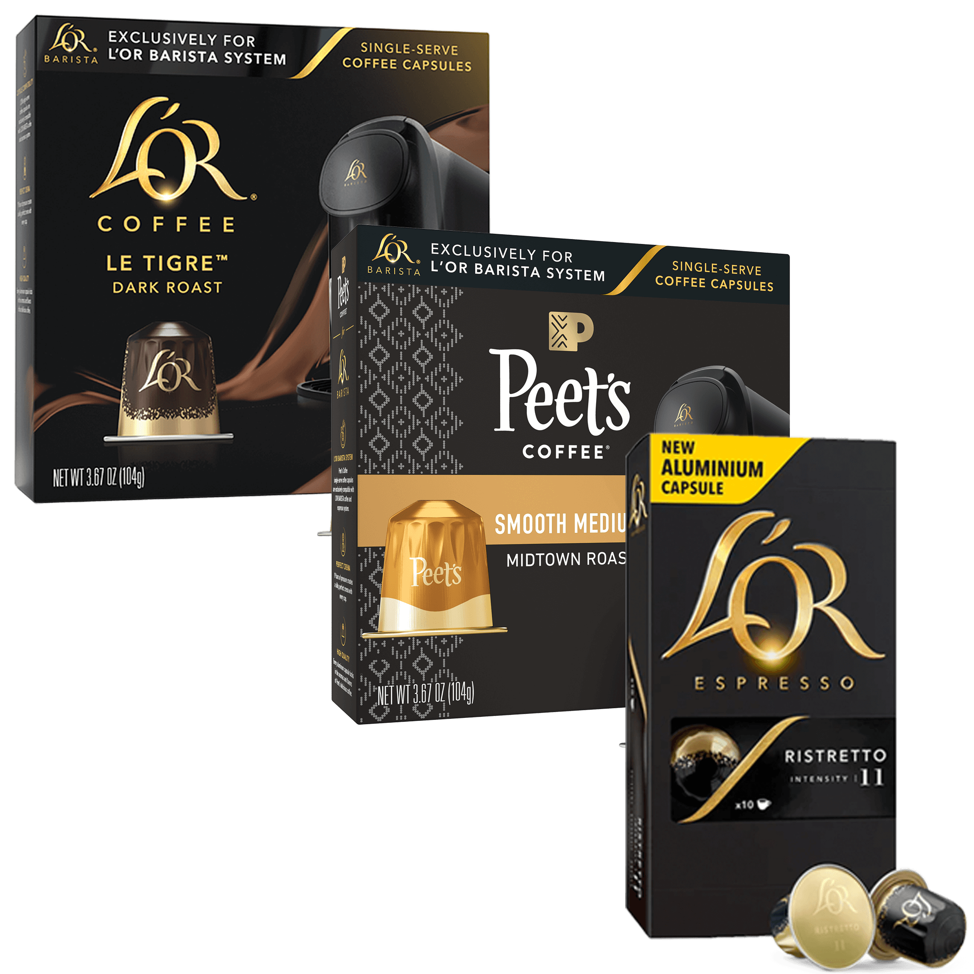 Image of L'OR Coffee & Espresso Combo Pack with Peet's Coffee