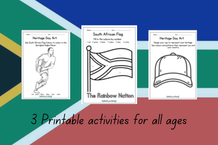 Heritage day printable Kids worksheets free