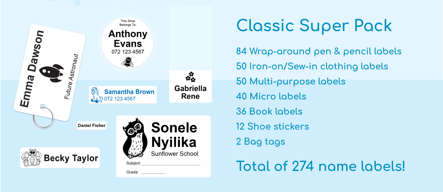 the super pack - labels4school value classic pack