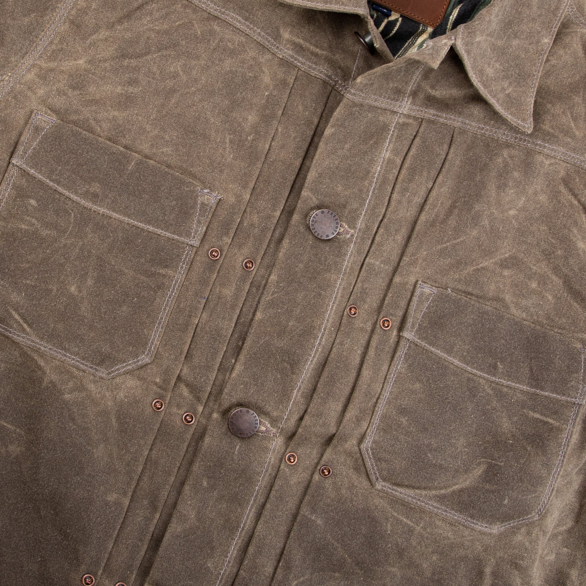 Freenote Cloth Riders Jacket in Oak Waxed Canvas - Earl's Authentics