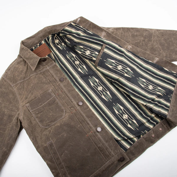 Freenote Cloth Riders Jacket in Oak Waxed Canvas - Earl's Authentics