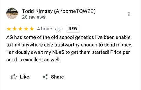 AGSeedCo.com Google Review