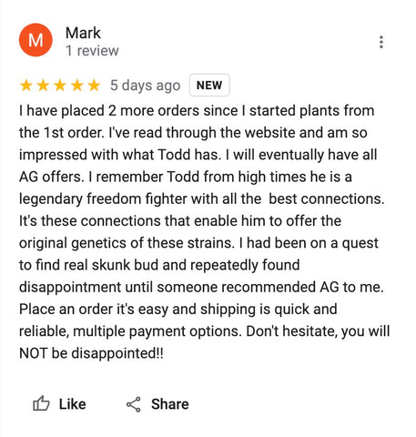 AGSeedCo.com Google Review