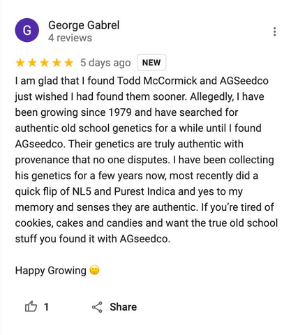 AGSeedCo.com Google Review