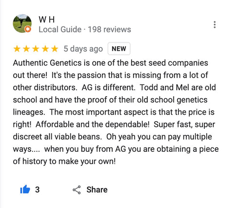 AGSeedCo.com Google Review