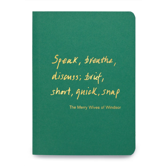 Colourblock A6 Notebook 'Speak, breathe, discuss'