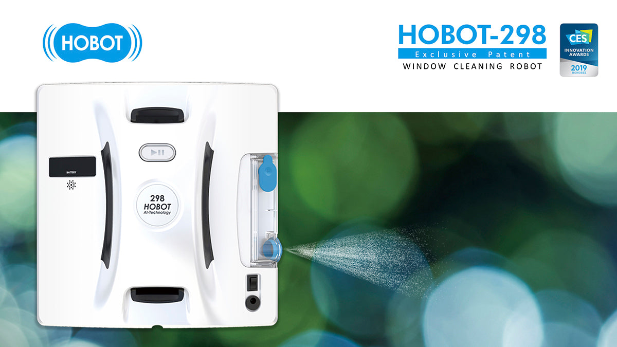 HOBOT-298 Window Cleaning Robot with Ultrasonic Water Spray – HOBOT USA